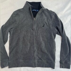 Nautica men’s gray quarter zip pullover hoodie size extra small